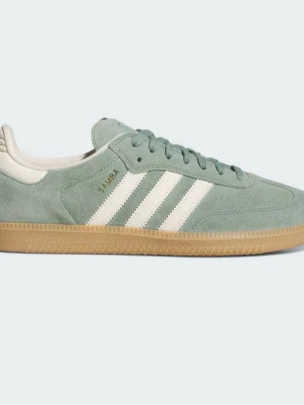 adidas Samba ADV Suede Sneakers Green Wonder white Mens Size 6 New